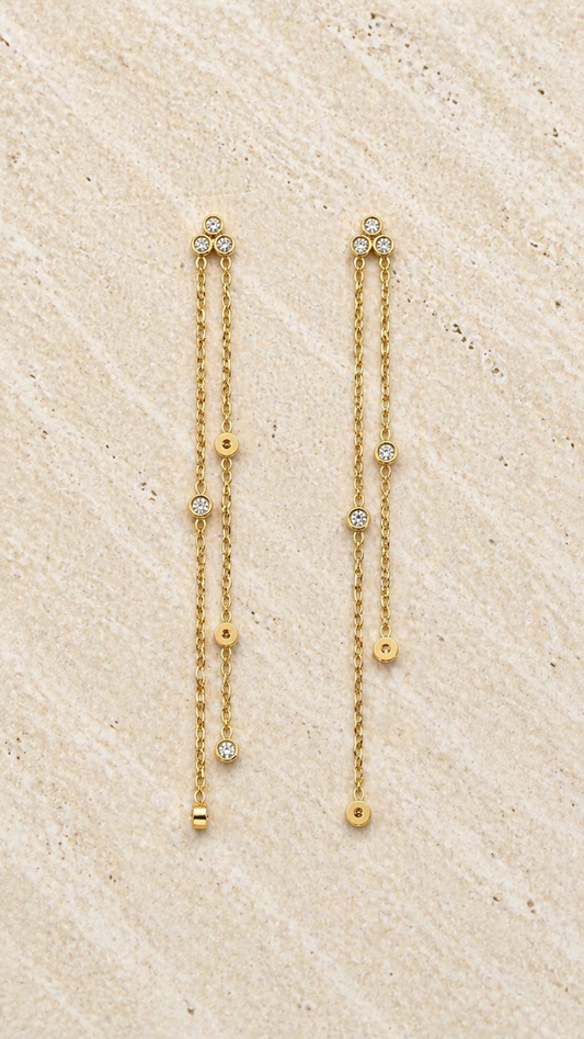 Boucle d'oreille - Cascade Étoilée